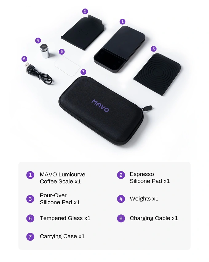 MAVO Lumicurve All-in-One Precision Coffee Scale