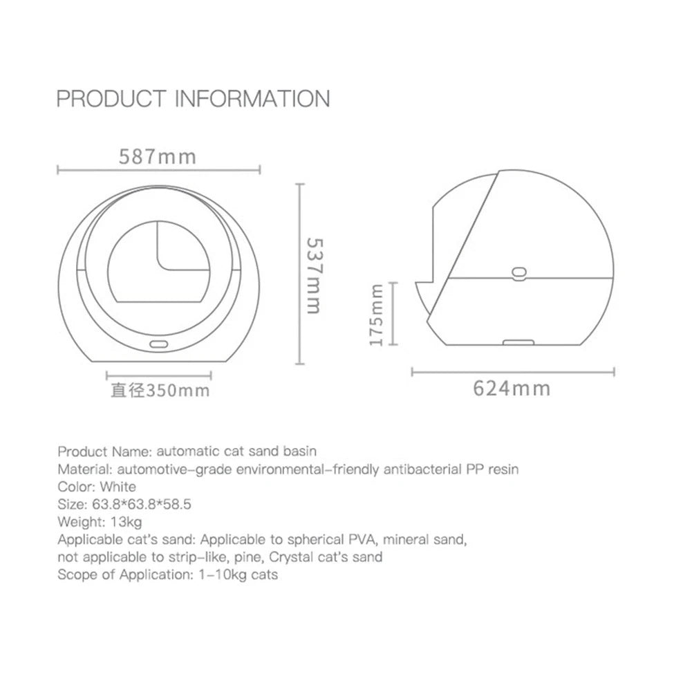 V2com Self Cleaning Cat Litter Box V1