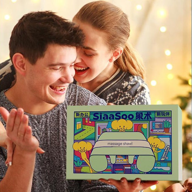 SiaaSoo Shoulder and neck massager cervical spine massager massage shawl oblique muscle neck lumbar back hot compress home