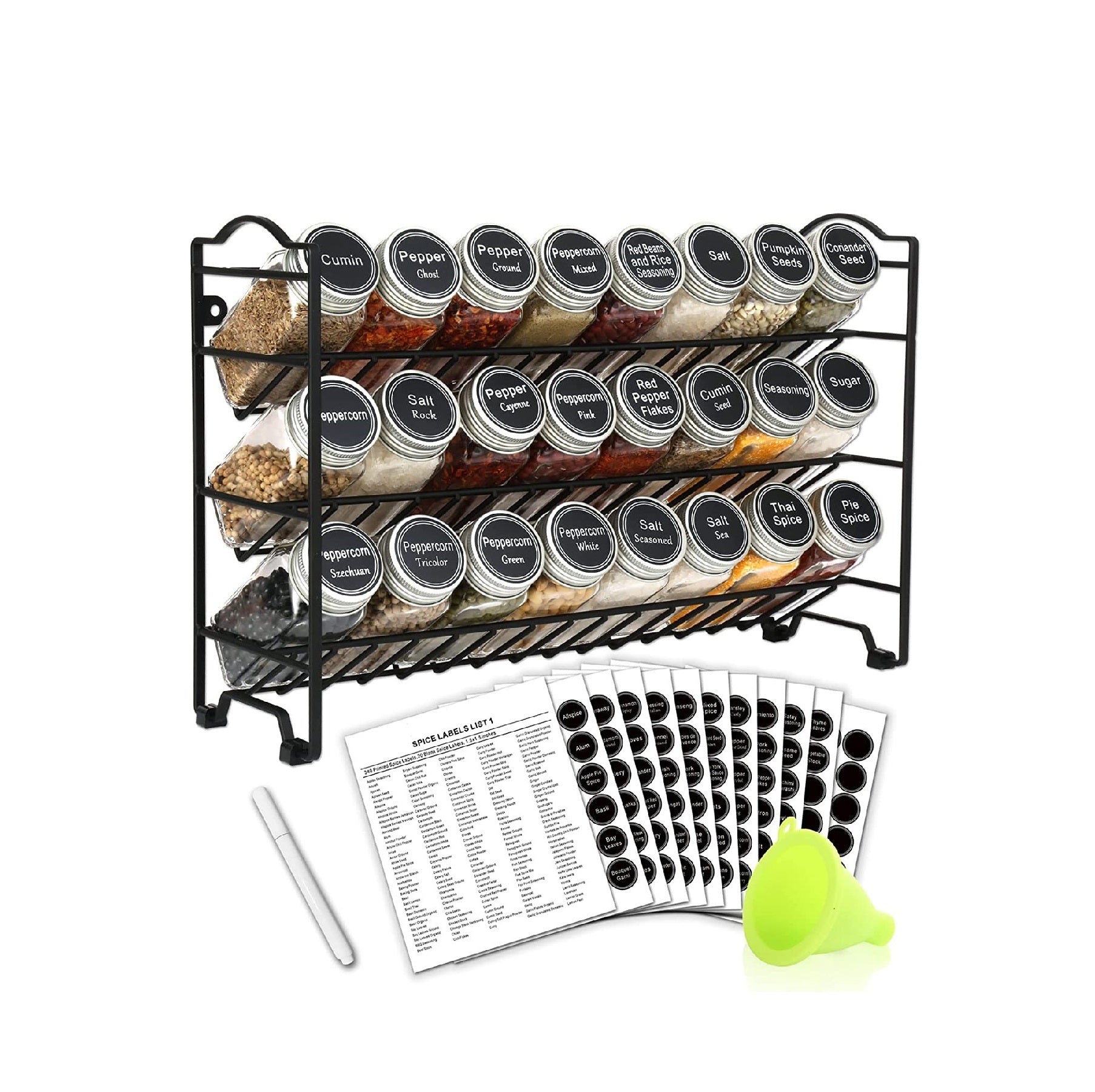 Empty spice deals rack and jars