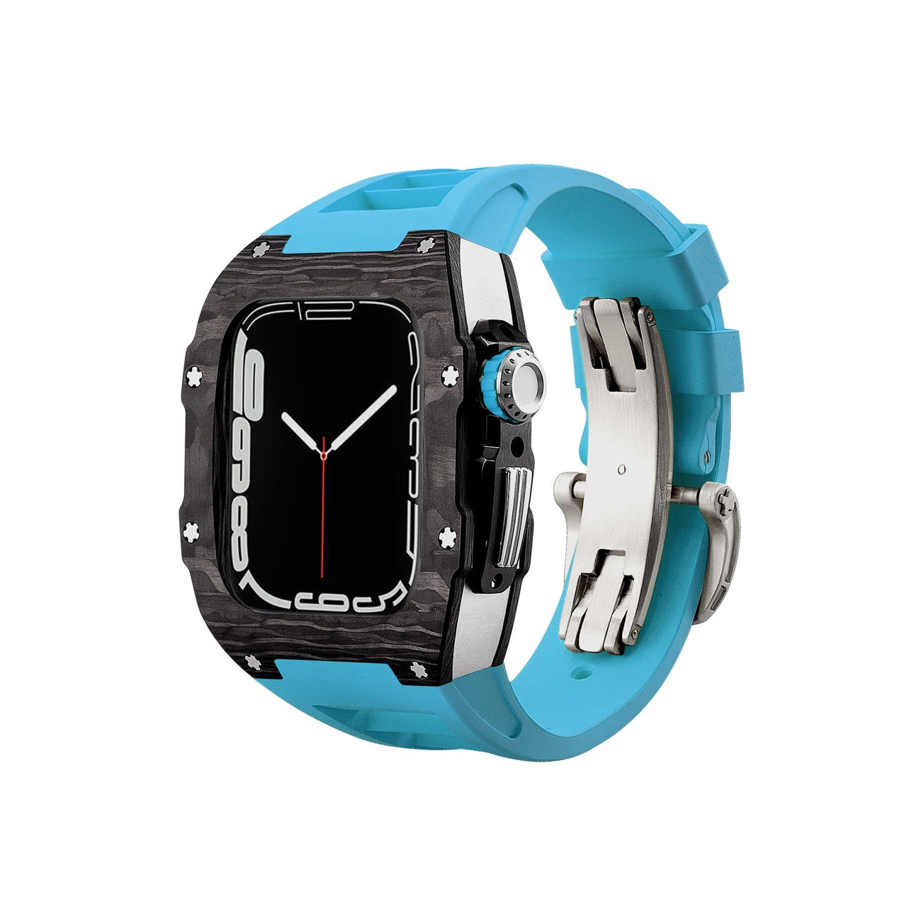 Gold-J Luxury Carbon Fiber Case With Strapr For Apple Watch