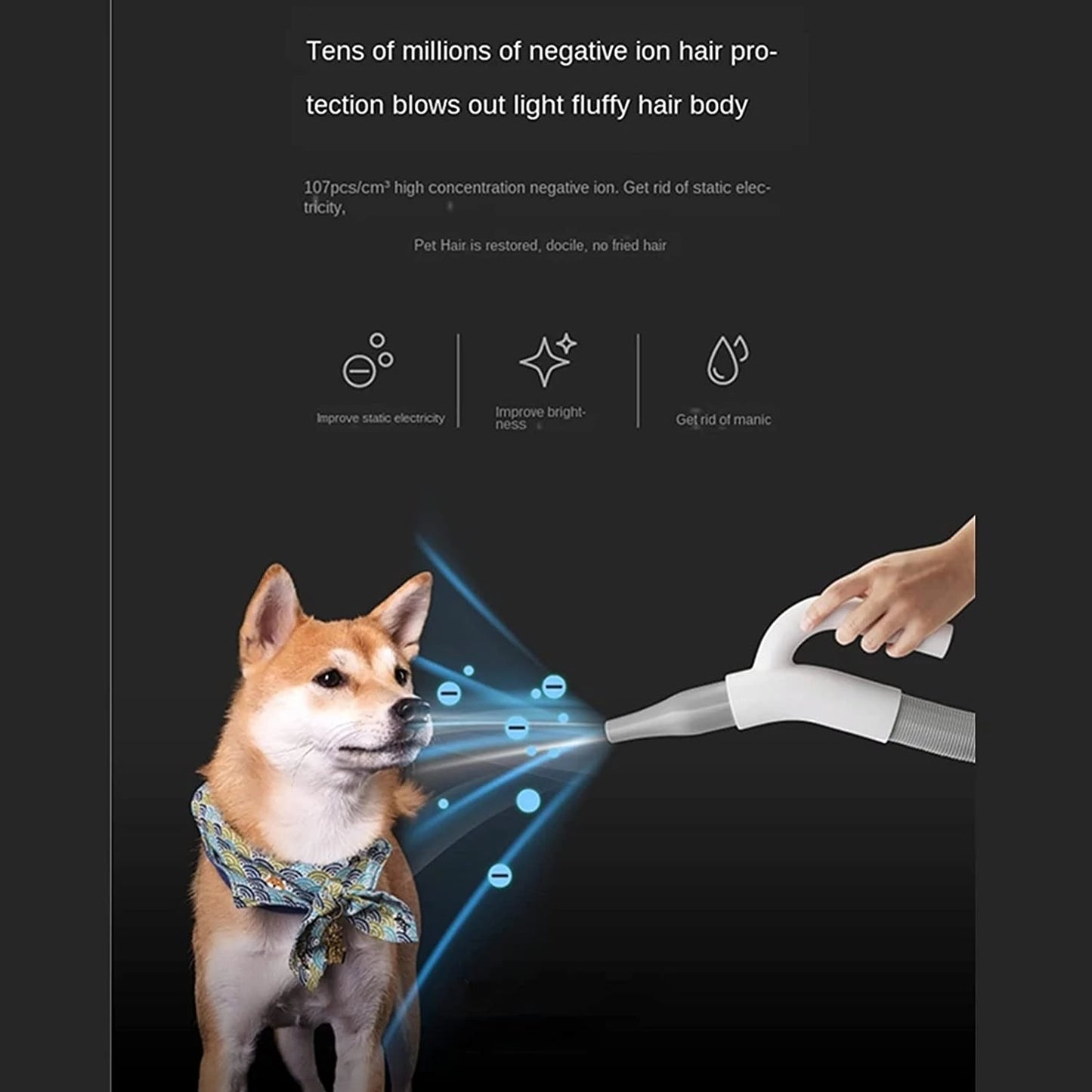 V2com Pet Water Blower 2000W Hair Dryer