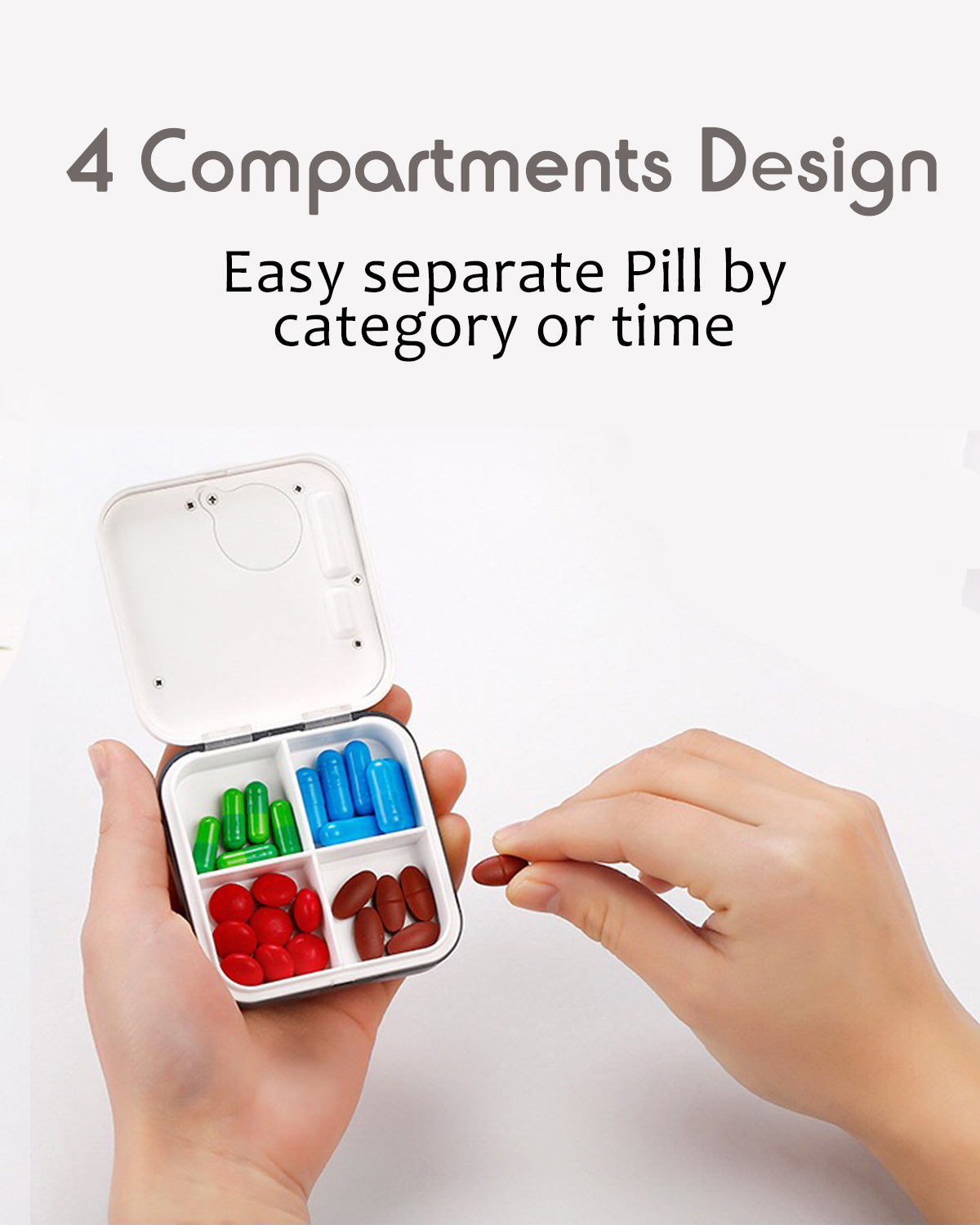 Jusinhel Alarm Pill Box - 4 Compartment - Blue