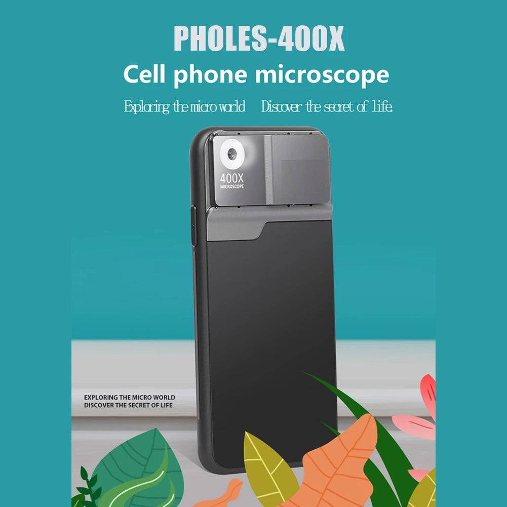 V2com 400X Microscope Phone Lens Case Kit