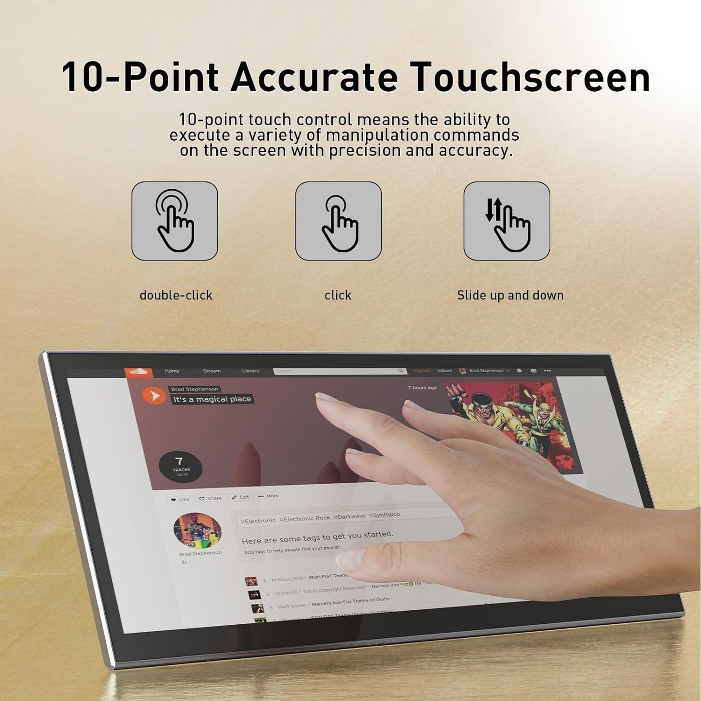V2com Portable Touchscreen Laptop Screen Extender 13" -L2