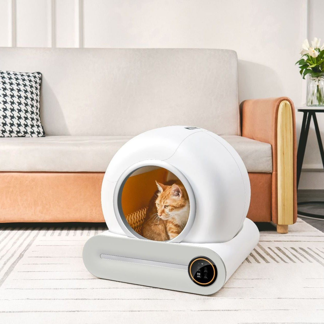 Self clean store cat litter box