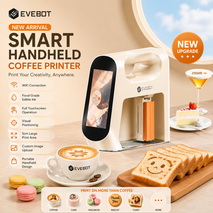 Evebot Smart Handheld Food Printer with Visual Positioning