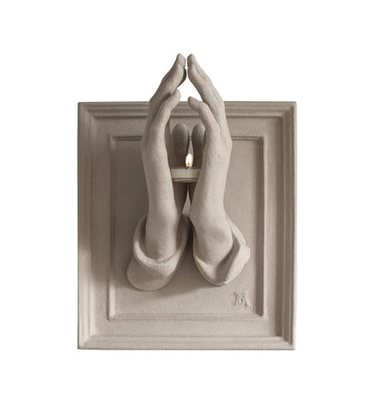 Jellypaint Original Handmade Art Aroma Candle Holder- "Praying Hands"