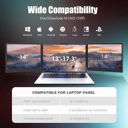 V2com Laptop Screen Extender 14”