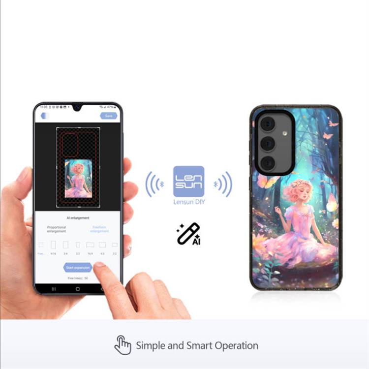 Lensun 2.8D Embossed UV Phone Case Printer