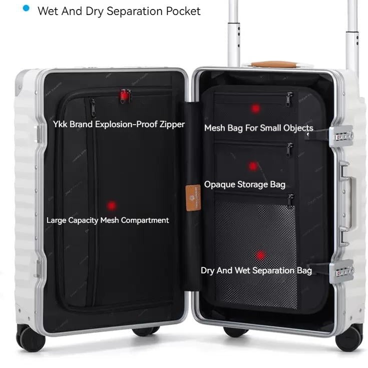 O9 O-Nine Dream traveller before the opening luggage universal wheel wide trolley suitcase multifunctional trolley case men and women boarding boxes AL2230-3 (2)