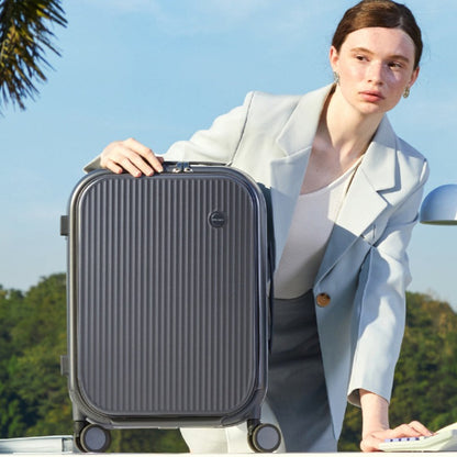 O9 & Mixi 18'' 20''Carry On Suitcase Aluminum Frame Travel Front Laptop Pocket Luggage Women PC TSA Lock M9270