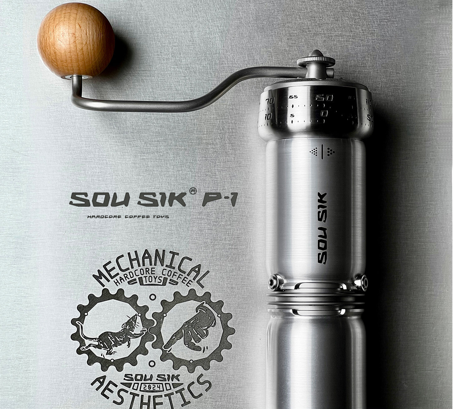 SOU SIK·P-1 Hand-Crank Coffee Grinder
