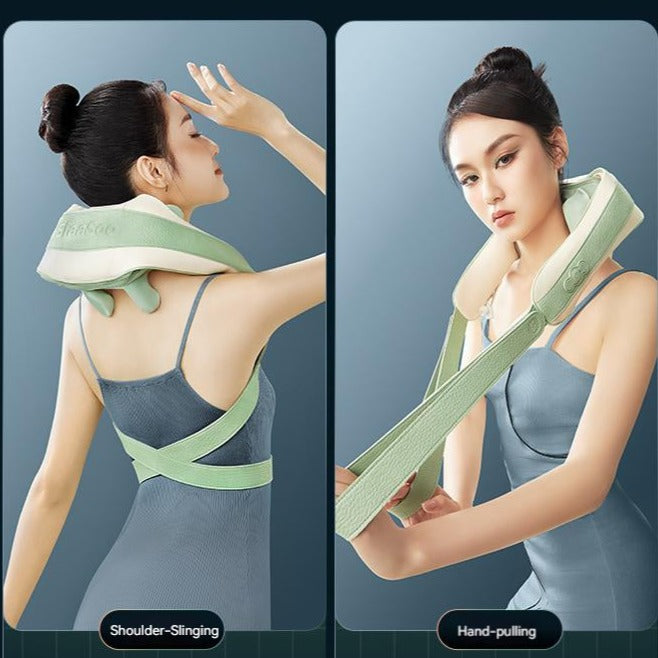 SiaaSoo Shoulder and neck massager cervical spine massager massage shawl oblique muscle neck lumbar back hot compress home
