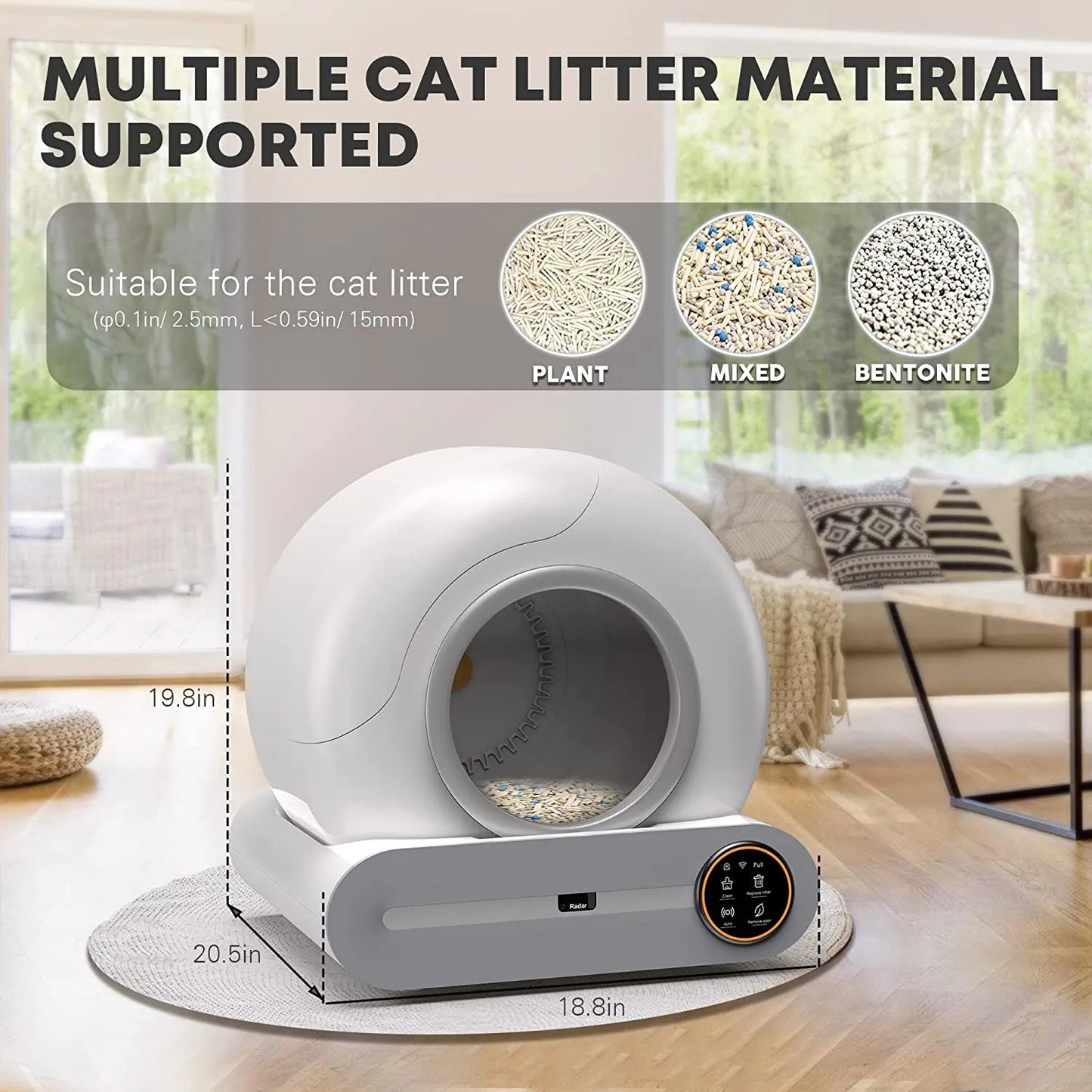 V2com & MewMewCat Smart Self Cleaning Cat Litter Box