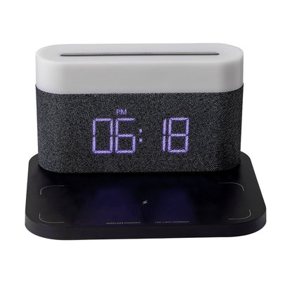V2com Wireless Charging Digital Alarm Clock LED Night Light