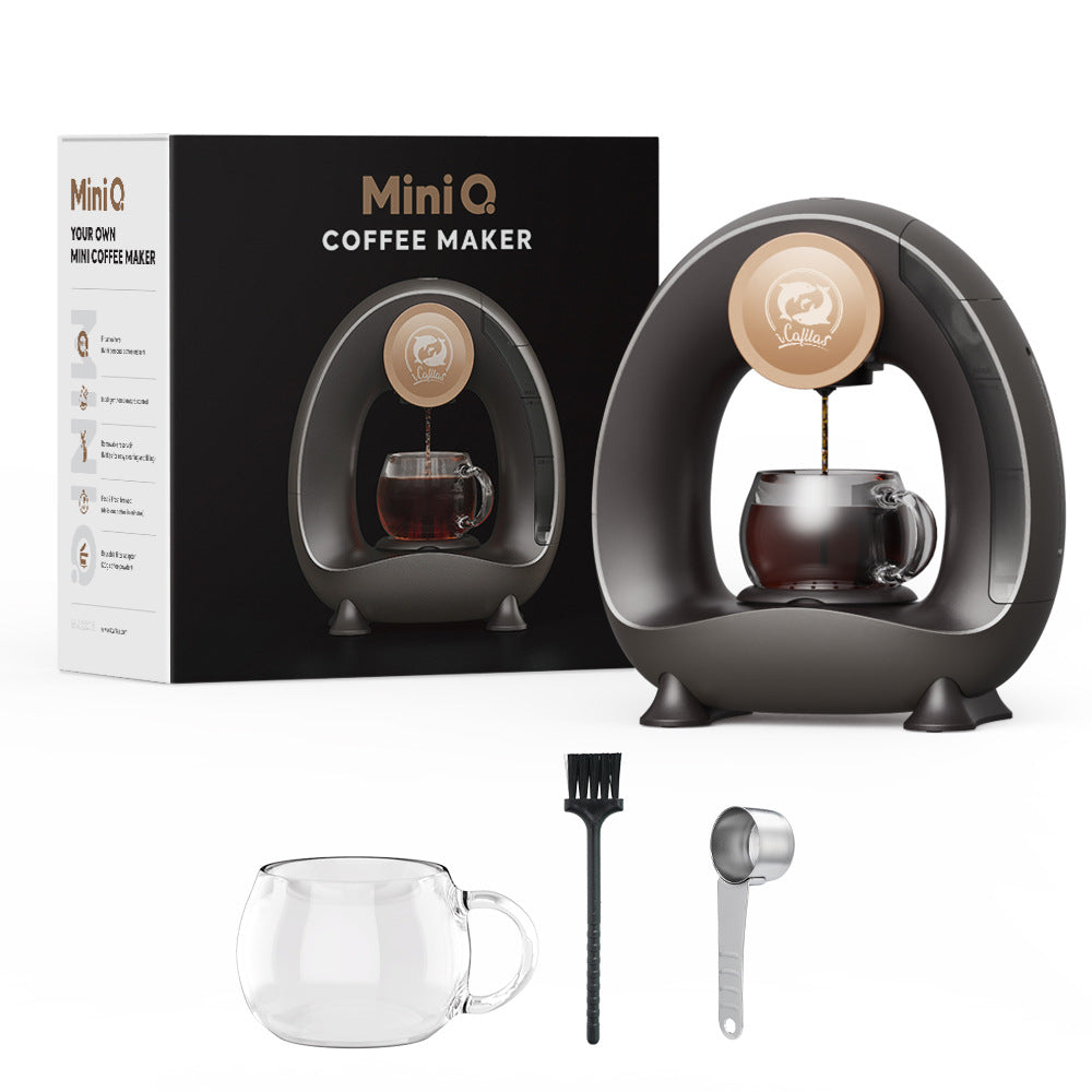 iCafilas MINI Q Coffee Maker Portable Americano Coffee Machine Compatible with Coffee Powder & Tea Home Office Cafeteria