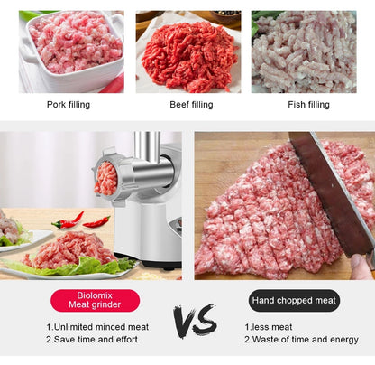 BioloMix Heavy Duty 3000W Max Powerful Electric Meat Grinder Home Sausage Stuffer Meat Mincer Food Processor uae