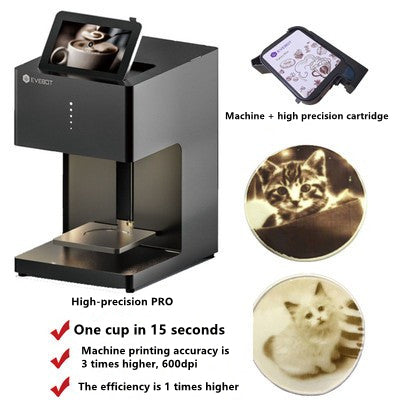 EVEBOT 3d Latte Art Coffee Printer Machine Automatic Beverages Food Selfie With WIFI Connection Printing Edible Ink Cartridges dubai uae طابعة القهوة