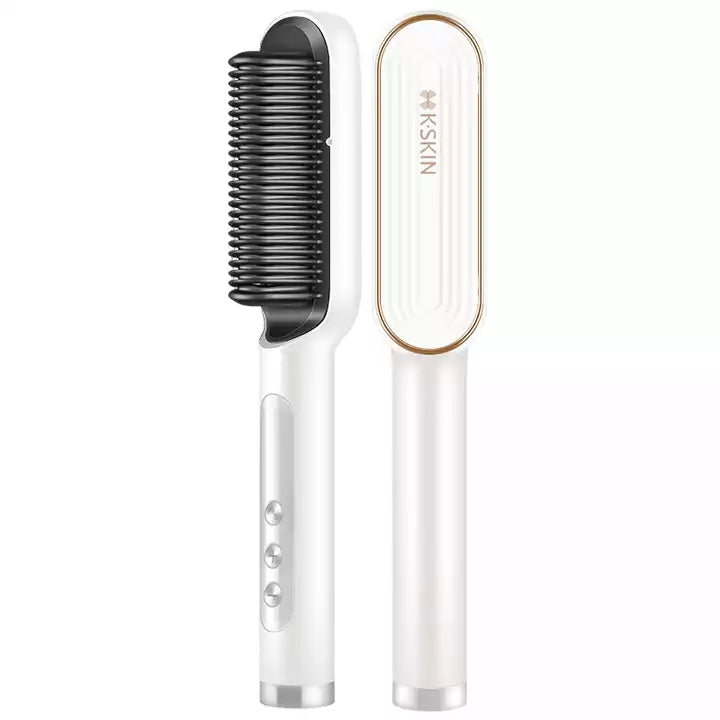 KSKIN Professional 2 in1 Hair Straightener 9 Gear Regulation Ionic Brush Anti Scald Static Hair Straightener