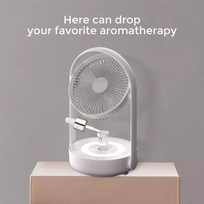 V2com Rechargeable Stand Fan With Light