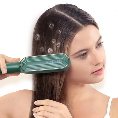 Kskin Fast Heating Hair Straightener Brush With Lcd