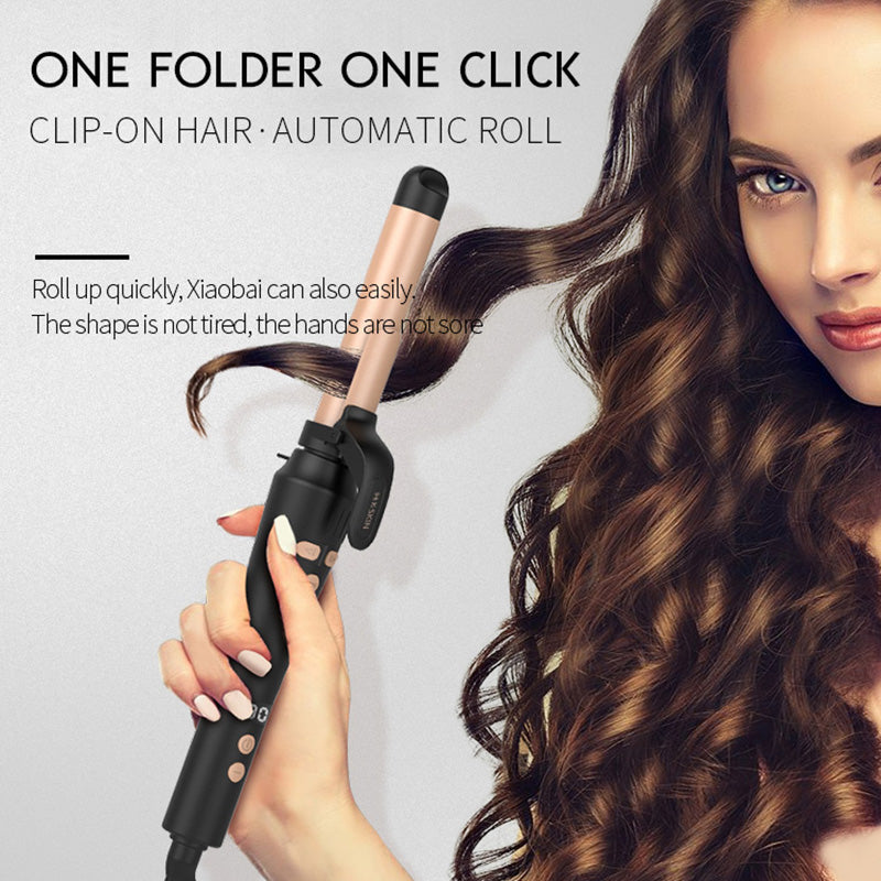 K.SKIN Automatic Curling Iron Wand, 22mm 360 Automatic Rotation for Long Hair and 9 Adjustable Temps for Professional Hair Styling,KD882B