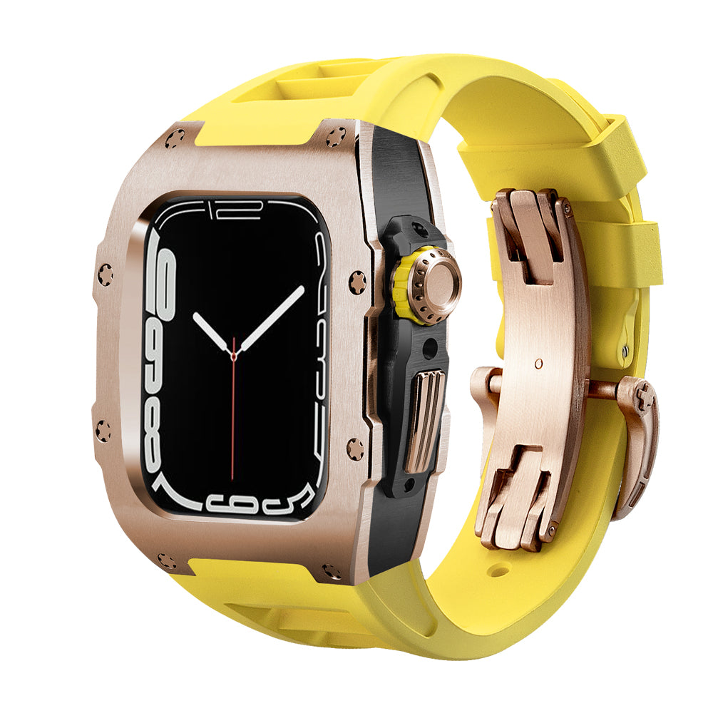 Gold-J Luxury Stainless Steel Case With Strapr For Apple Watch
