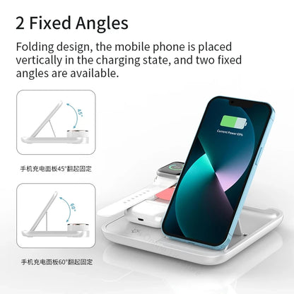 Foldable 4 in 1 Fast Wireless Charging Dock