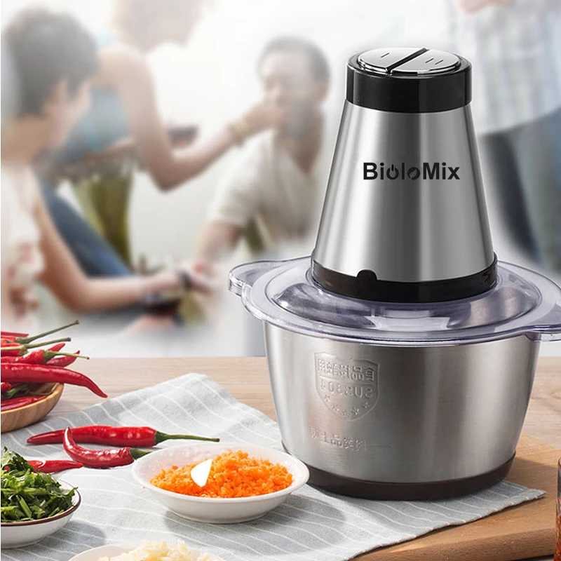 2L 500W HIGH LOW 2 Speeds Stainless Steel Chopper Meat Grinder Household Mincer   