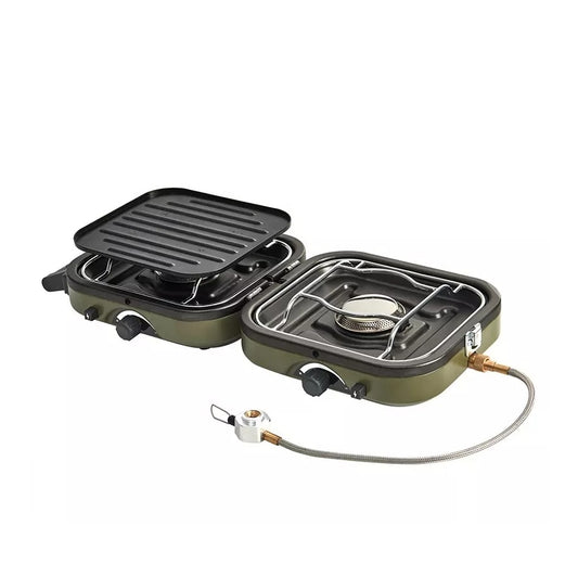Naturehike 2022 New Double Fire Folding Gas Furnace Outdoor Portable Cookout Gear Lightweight Camping Double Burner Cooker Stove
