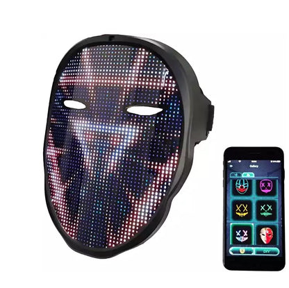 Bluetooth APP Control Smart Carnival Led Face Masks